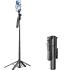 RTAKO AI-M18 360° face tracking selfie stick - portable anti-shake, selfie live broadcast - Black